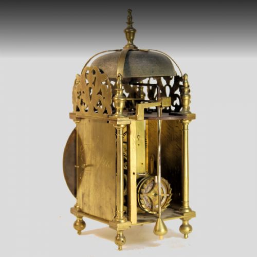 A SMALL LANTERN TIMEPIECEALARUM WALL CLOCK BY AMBROSE VOWELL LONDON CIRCA 1730 - ADDITIONAL PHOTO 4