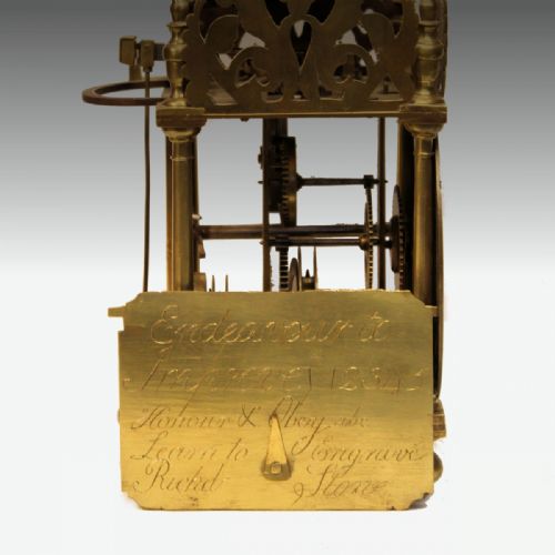 A SMALL LANTERN TIMEPIECEALARUM WALL CLOCK BY AMBROSE VOWELL LONDON CIRCA 1730 - ADDITIONAL PHOTO 11