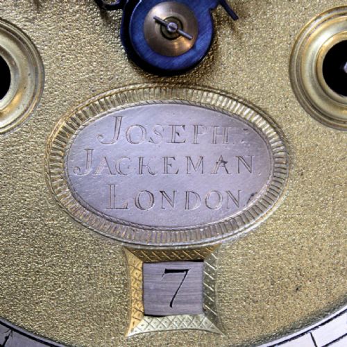 AN EARLY 18TH CENTURY WALNUT LONGCASE CLOCK BY JOSEPH JACKEMAN LONDON CIRCA 1715 LONG CASE - ADDITIONAL PHOTO 4