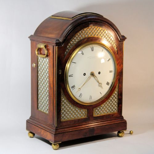 ellicott and taylor enamel dial bracket clock - CATEGORY: ANTIQUE CLOCKS - DATED 19TH CENTURY