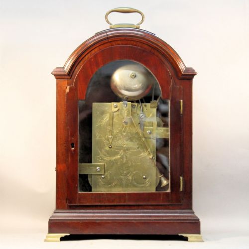 A VERGE ESCAPEMENT QUARTER CHIMING GEORGIAN BRACKET CLOCK BY GRAVELL TOLKIEN LONDON CIRCA 1800 - ADDITIONAL PHOTO 6