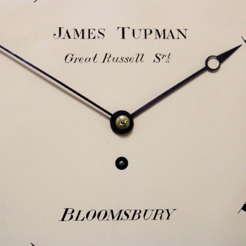A GOOD REGENCY ENGLISH DROPDIAL MAHOGANY FUSEE WALL CLOCK BY JAMES TUPMAN LONDON CIRCA 1820 - ADDITIONAL PHOTO 4