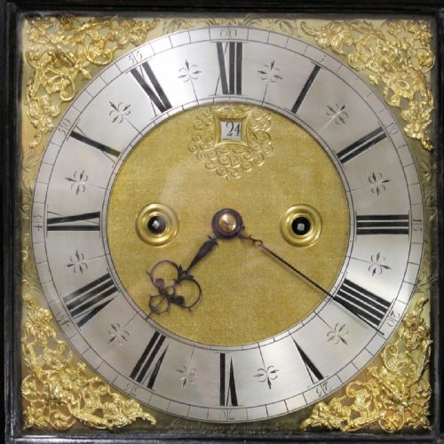 A FINE AND EARLY ENGLISH PANELLED EBONY LONGCASE CLOCK BY JOHN DREW LONDON CIRCA 1685 LONG CASE - ADDITIONAL PHOTO 4
