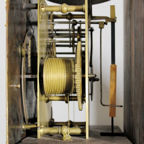 A FINE AND EARLY ENGLISH PANELLED EBONY LONGCASE CLOCK BY JOHN DREW LONDON CIRCA 1685 LONG CASE - ADDITIONAL PHOTO 12