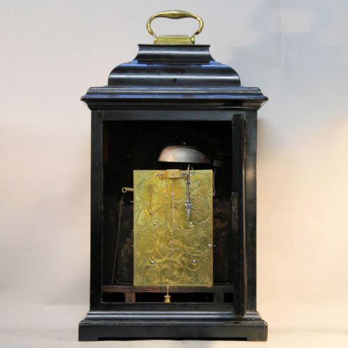 GEORGIAN INVERTED BELLTOP VERGE ESCAPEMENT EBONISED BRACKET CLOCK BY ISAAC HURLEY LONDON CIRCA 1750 - ADDITIONAL PHOTO 7