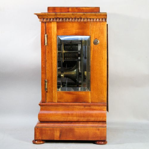 A SMALL ENGLISH FUSEE 5GLASS LIBRARY TIMEPIECE CLOCK IN A SATINWOOD CASE BY FRANCIS CORRELL LUTTERWORTH CIRCA 1835 - ADDITIONAL PHOTO 5
