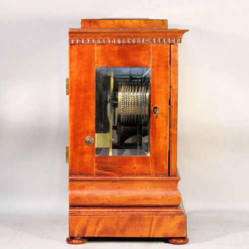 A SMALL ENGLISH FUSEE 5GLASS LIBRARY TIMEPIECE CLOCK IN A SATINWOOD CASE BY FRANCIS CORRELL LUTTERWORTH CIRCA 1835 - ADDITIONAL PHOTO 7