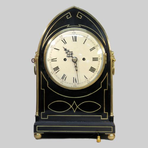 ebonised lancet fusee bracket clock english king george iii period - CATEGORY: ANTIQUE CLOCKS - DATED 19TH CENTURY