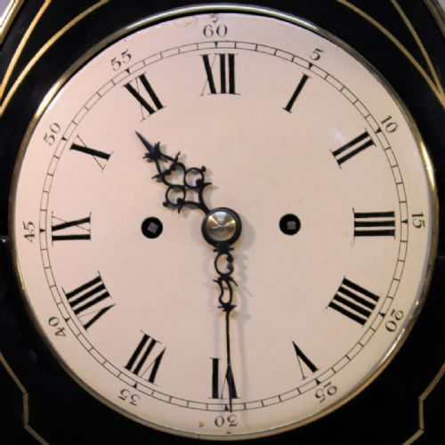 EBONISED LANCET FUSEE BRACKET CLOCK ENGLISH KING GEORGE III PERIOD - ADDITIONAL PHOTO 3