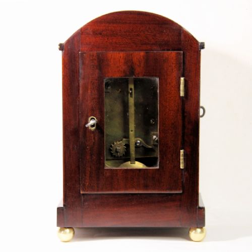 SMALL RARE ENGLISH MAHOGANY MANTELBRACKET CLOCK CIRCA 1825 - ADDITIONAL PHOTO 4