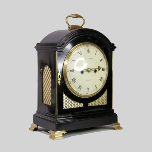 EBONISED GEORGIAN BRACKET CLOCK WITH VERGE ESCAPEMENT BY GEORGE COOPER LONDON CIRCA 1795 - ADDITIONAL PHOTO 1