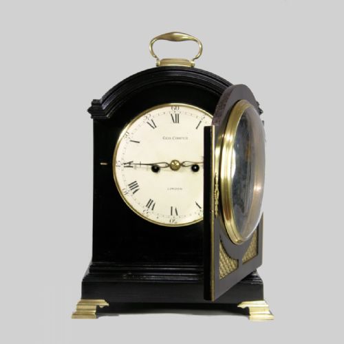 EBONISED GEORGIAN BRACKET CLOCK WITH VERGE ESCAPEMENT BY GEORGE COOPER LONDON CIRCA 1795 - ADDITIONAL PHOTO 3