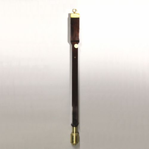 english 'campaign' stick barometer - CATEGORY: ANTIQUE BAROMETERS - DATED 19TH CENTURY