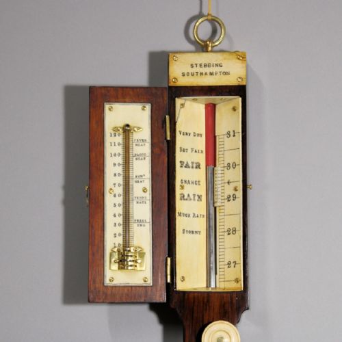 ENGLISH 'CAMPAIGN' STICK BAROMETER - ADDITIONAL PHOTO 6