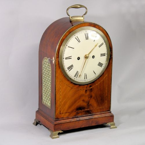 regency bracket clock having a mahogany arched top case circa 1810 - CATEGORY: ANTIQUE CLOCKS - DATED 19TH CENTURY