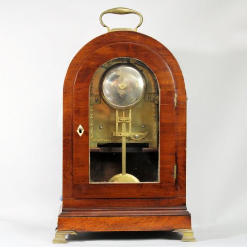 REGENCY BRACKET CLOCK HAVING A MAHOGANY ARCHED TOP CASE CIRCA 1810 - ADDITIONAL PHOTO 7