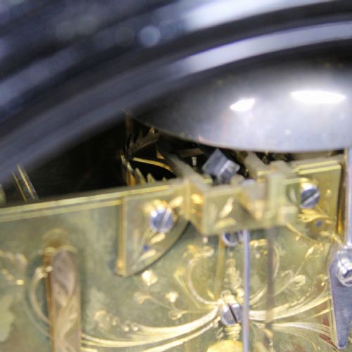 ENAMEL DIAL VERGE ESCAPEMENT BRACKET CLOCK ON BRACKET EBONISED - ADDITIONAL PHOTO 11