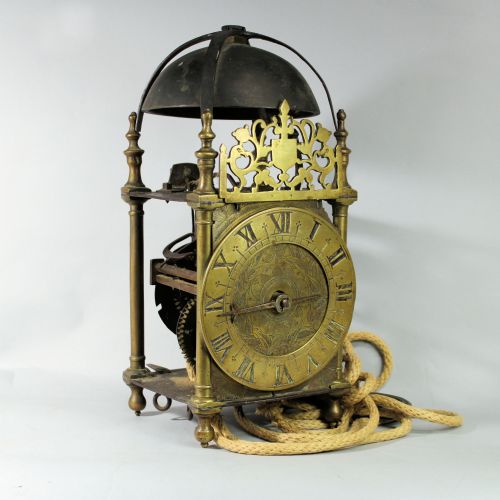 lancashire made lantern clock circa 1680 - CATEGORY: ANTIQUE CLOCKS - DATED 17TH CENTURY