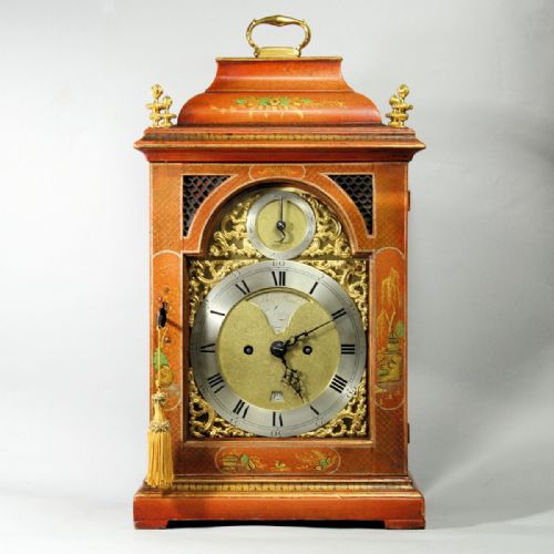 lacquered or chinoiserie verge bracket clock by benjamin ward londoncirca 1775 - CATEGORY: ANTIQUE CLOCKS - DATED 18TH CENTURY