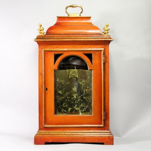 LACQUERED OR CHINOISERIE VERGE BRACKET CLOCK BY BENJAMIN WARD LONDONCIRCA 1775 - ADDITIONAL PHOTO 6
