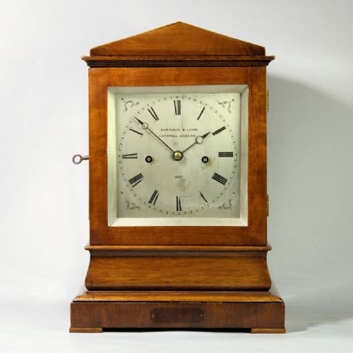 barraud lund no 1707 small 4glass striking library mantel clockcirca 1840 - CATEGORY: ANTIQUE CLOCKS - DATED 19TH CENTURY