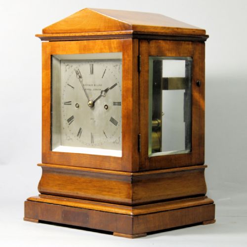 BARRAUD LUND NO 1707 SMALL 4GLASS STRIKING LIBRARY MANTEL CLOCKCIRCA 1840 - ADDITIONAL PHOTO 1