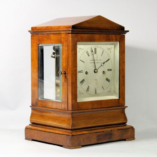BARRAUD LUND NO 1707 SMALL 4GLASS STRIKING LIBRARY MANTEL CLOCKCIRCA 1840 - ADDITIONAL PHOTO 2