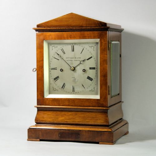 BARRAUD LUND NO 1707 SMALL 4GLASS STRIKING LIBRARY MANTEL CLOCKCIRCA 1840 - ADDITIONAL PHOTO 8