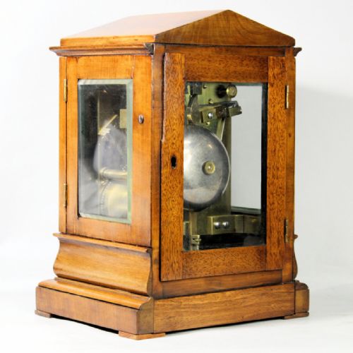 BARRAUD LUND NO 1707 SMALL 4GLASS STRIKING LIBRARY MANTEL CLOCKCIRCA 1840 - ADDITIONAL PHOTO 9