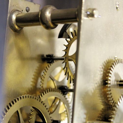 BLACK DIAL ENGLISH TAVERN OR ACT OF PARLIAMENT WALL CLOCK BY WILLIAM STEVENS OF CIRENCESTERCIRCA 1775 - ADDITIONAL PHOTO 11