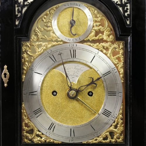 JOHN TAYLOR LONDON VERGE BRACKET CLOCK IN EBONISED BELLTOP CASECIRCA 1780 - ADDITIONAL PHOTO 3
