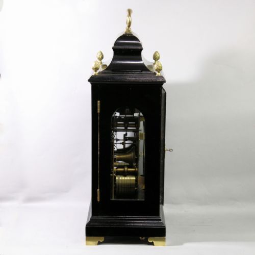 JOHN TAYLOR LONDON VERGE BRACKET CLOCK IN EBONISED BELLTOP CASECIRCA 1780 - ADDITIONAL PHOTO 6