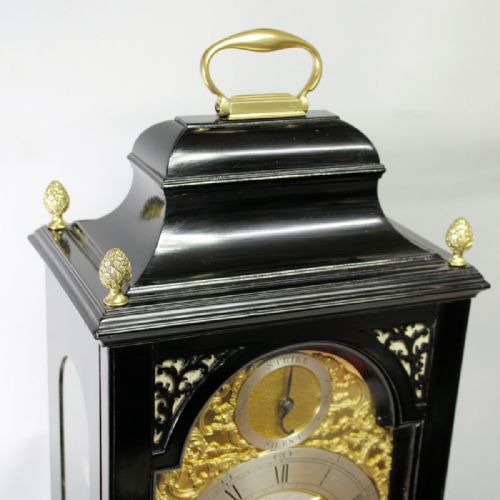 JOHN TAYLOR LONDON VERGE BRACKET CLOCK IN EBONISED BELLTOP CASECIRCA 1780 - ADDITIONAL PHOTO 9