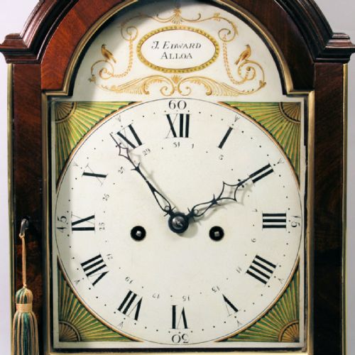 SCOTTISH MAHOGANY BREAKARCH BRACKET CLOCK WITH PAINTED DIAL BY J EDWARDS OF ALLOACIRCA 1810 - ADDITIONAL PHOTO 3