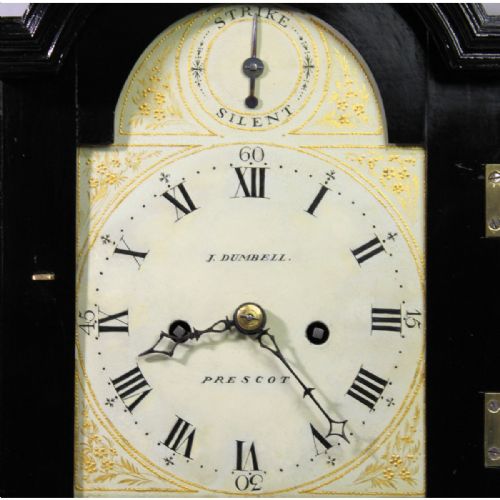 A SMALL FUSEE STRIKING BRACKET CLOCK IN A BREAKARCH EBONISED CASECIRCA 1800 - ADDITIONAL PHOTO 5