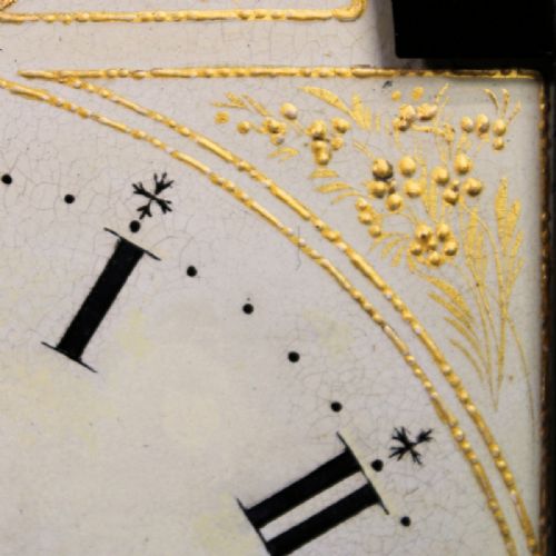 A SMALL FUSEE STRIKING BRACKET CLOCK IN A BREAKARCH EBONISED CASECIRCA 1800 - ADDITIONAL PHOTO 6