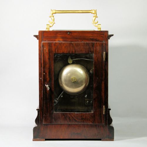 ENGLISH STRIKING LIBRARY 5GLASS MANTEL WITH PLATFORM ESCAPEMENT IN A ROSEWOOD CASECIRCA 1845 - ADDITIONAL PHOTO 5