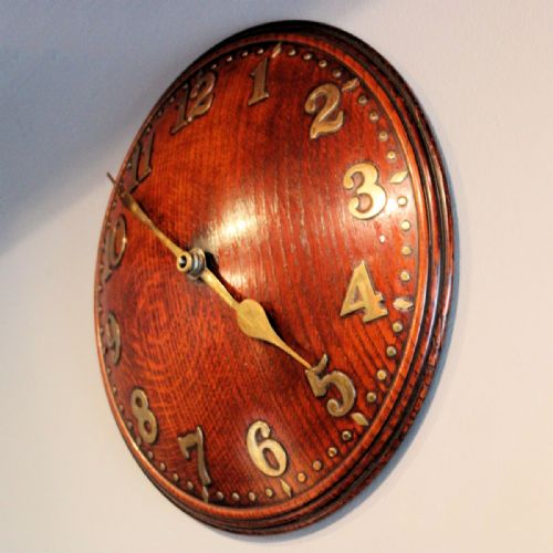 ZENITH SOLID OAK 18 DAY CENTRE WIND BOWED DIAL WALL TIMEPIECECIRCA 1930'S - ADDITIONAL PHOTO 1