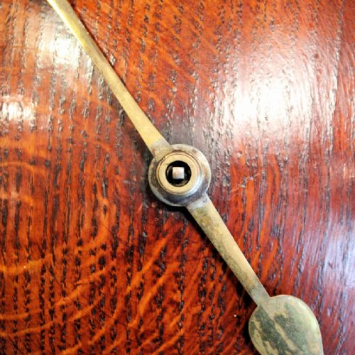 ZENITH SOLID OAK 18 DAY CENTRE WIND BOWED DIAL WALL TIMEPIECECIRCA 1930'S - ADDITIONAL PHOTO 5
