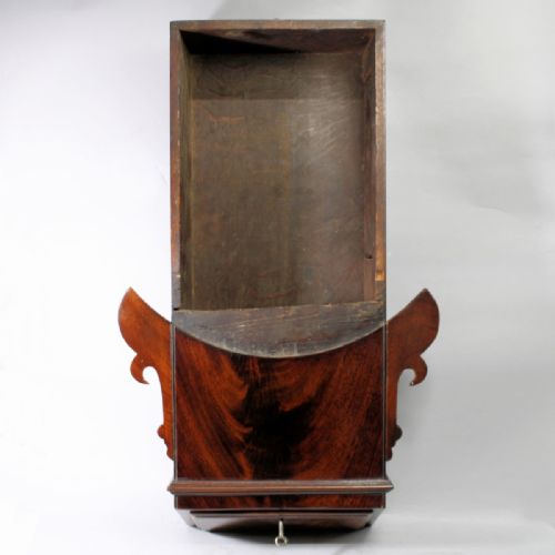 WOODEN DIAL CHISEL BOTTOM ENGLISH DROPDIAL FUSEE WALL CLCOK BY JOHN THWAITESCIRCA 1805 - ADDITIONAL PHOTO 3