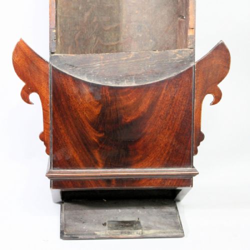 WOODEN DIAL CHISEL BOTTOM ENGLISH DROPDIAL FUSEE WALL CLCOK BY JOHN THWAITESCIRCA 1805 - ADDITIONAL PHOTO 4
