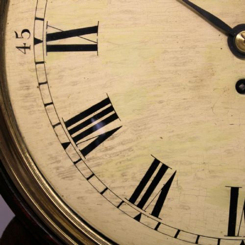 WOODEN DIAL CHISEL BOTTOM ENGLISH DROPDIAL FUSEE WALL CLCOK BY JOHN THWAITESCIRCA 1805 - ADDITIONAL PHOTO 9