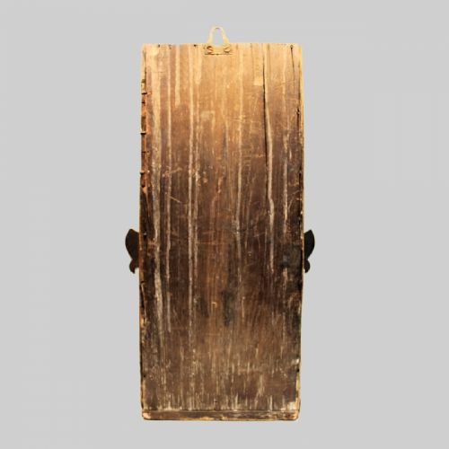 ENGLISH DROPDIAL WALL CLOCK WITH SIDEWINDING FUSEE MOVEMENT WOODEN DIAL AND THWAITES MOVEMENTCIRCA 1802 - ADDITIONAL PHOTO 9