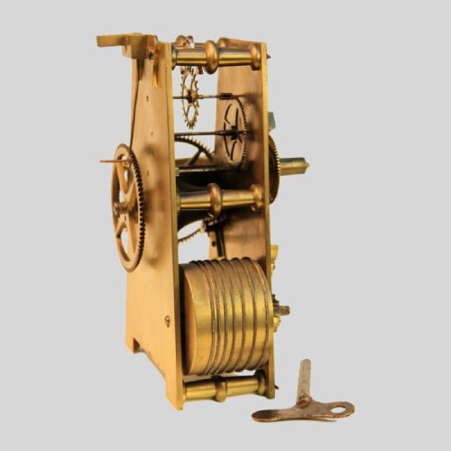 ENGLISH DROPDIAL WALL CLOCK WITH SIDEWINDING FUSEE MOVEMENT WOODEN DIAL AND THWAITES MOVEMENTCIRCA 1802 - ADDITIONAL PHOTO 10