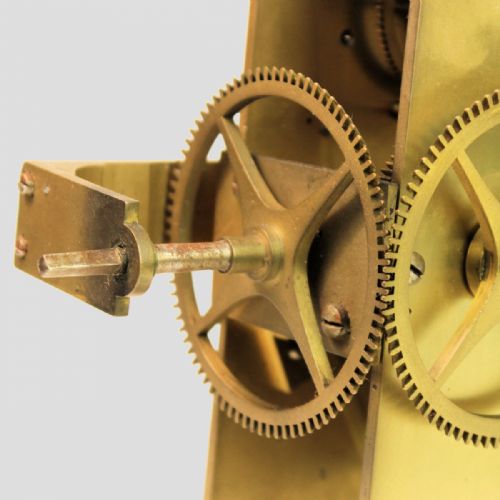ENGLISH DROPDIAL WALL CLOCK WITH SIDEWINDING FUSEE MOVEMENT WOODEN DIAL AND THWAITES MOVEMENTCIRCA 1802 - ADDITIONAL PHOTO 12