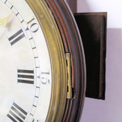 SMALL MAHOGANY TAVERN CLOCK WITH A WHITE WOODEN DIAL BY THOMAS FIELD OF BATHCIRCA 1790 - ADDITIONAL PHOTO 8