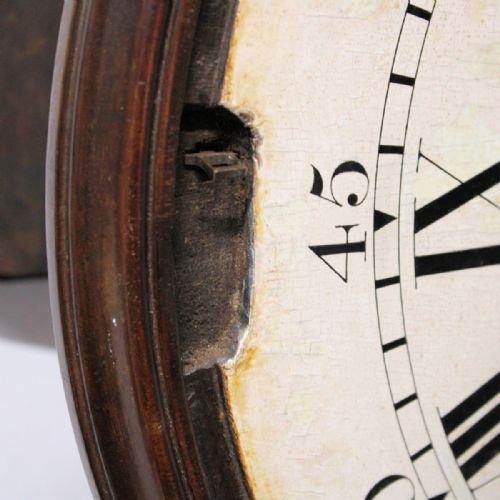 SMALL MAHOGANY TAVERN CLOCK WITH A WHITE WOODEN DIAL BY THOMAS FIELD OF BATHCIRCA 1790 - ADDITIONAL PHOTO 10