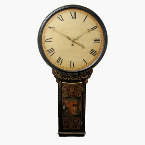 a good round dial chinoiserie 8 day tavern clock by william nash of bridge kentcirca 1785 - CATEGORY: ANTIQUE CLOCKS - DATED 18TH CENTURY