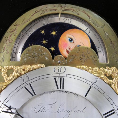 ENGLISH VERGE ESCAPEMENT EBONISED BRACKET CLOCK WITH PHASESOFTHEMOON AND ALARUM CIRCA 1785 - ADDITIONAL PHOTO 6
