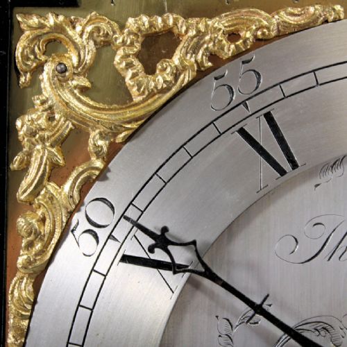ENGLISH VERGE ESCAPEMENT EBONISED BRACKET CLOCK WITH PHASESOFTHEMOON AND ALARUM CIRCA 1785 - ADDITIONAL PHOTO 9